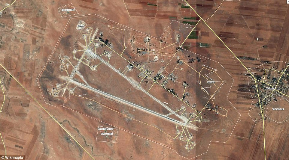 The strikes hit the government-controlled Shayrat air base in central Syria, where U.S. officials say the Syrian military planes that dropped the chemicals had taken off