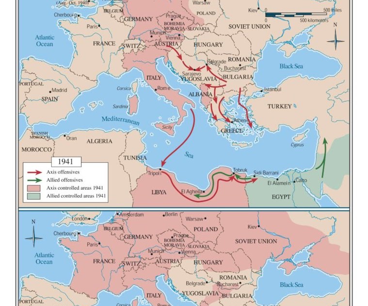 Ww2 In Europe And North Africa Map / Map Of Europe And North Africa