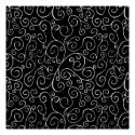 White Scrolling Curves on Black