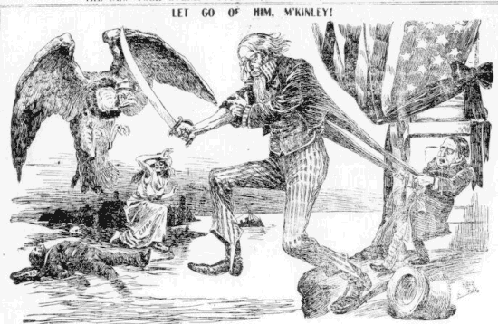Political Cartoon Analysis Ian Phu : Spanish American War