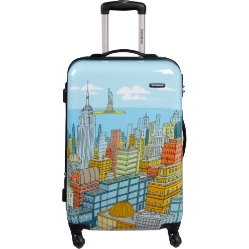 Cheap Samsonite CityScapes Spinner 24&quot; (Blue Print) On Sale - Hard case luggage for sale