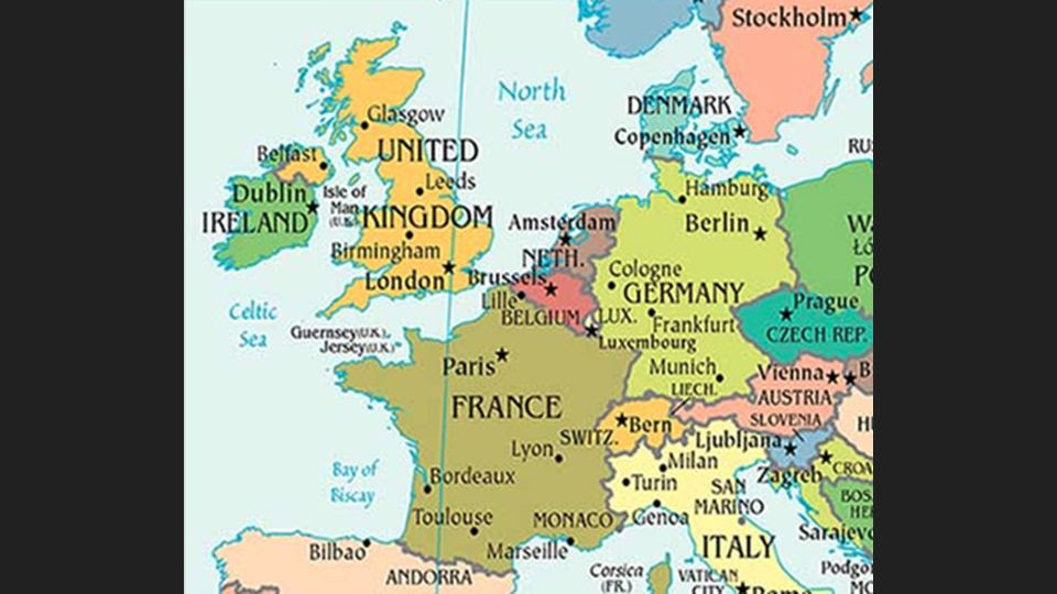 Northwestern Europe Map
