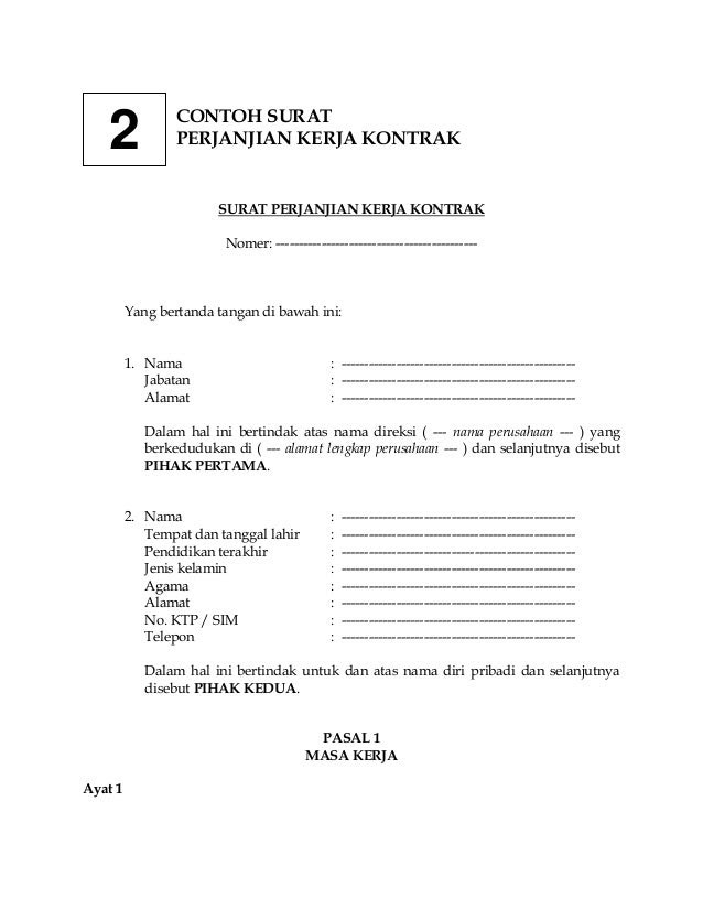 Contoh Surat Perjanjian Kerjasama Freelance Marketing ...