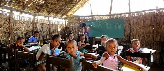 Escola de taipa no interior do Maranhão  (Foto: Site Maranhão da Gente)