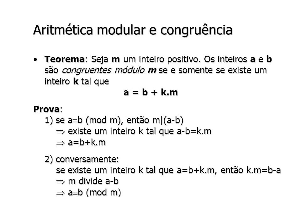 what is congruence modulo m