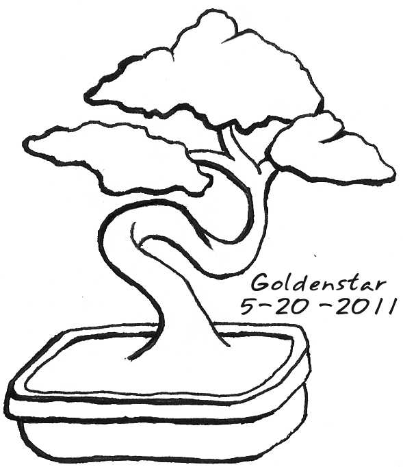 Simple Outline Bonsai Tree Drawing - update berita olahraga dalam luar