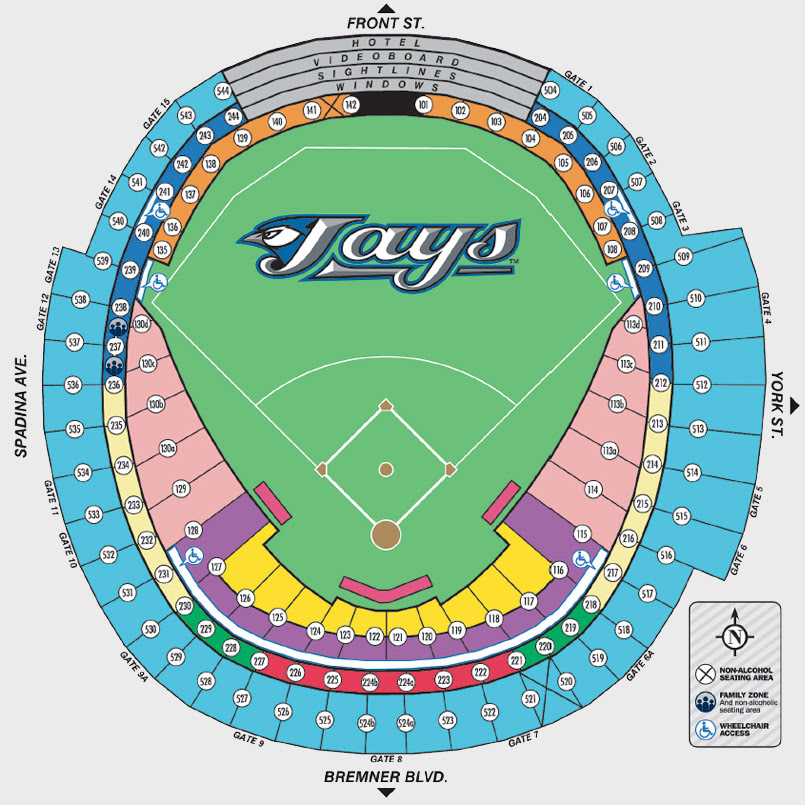 Blue Jays Stadium Map Gadgets 2018