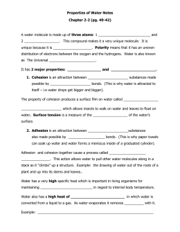 30 Properties Of Water Worksheet Answers Biology - Worksheet Resource Plans