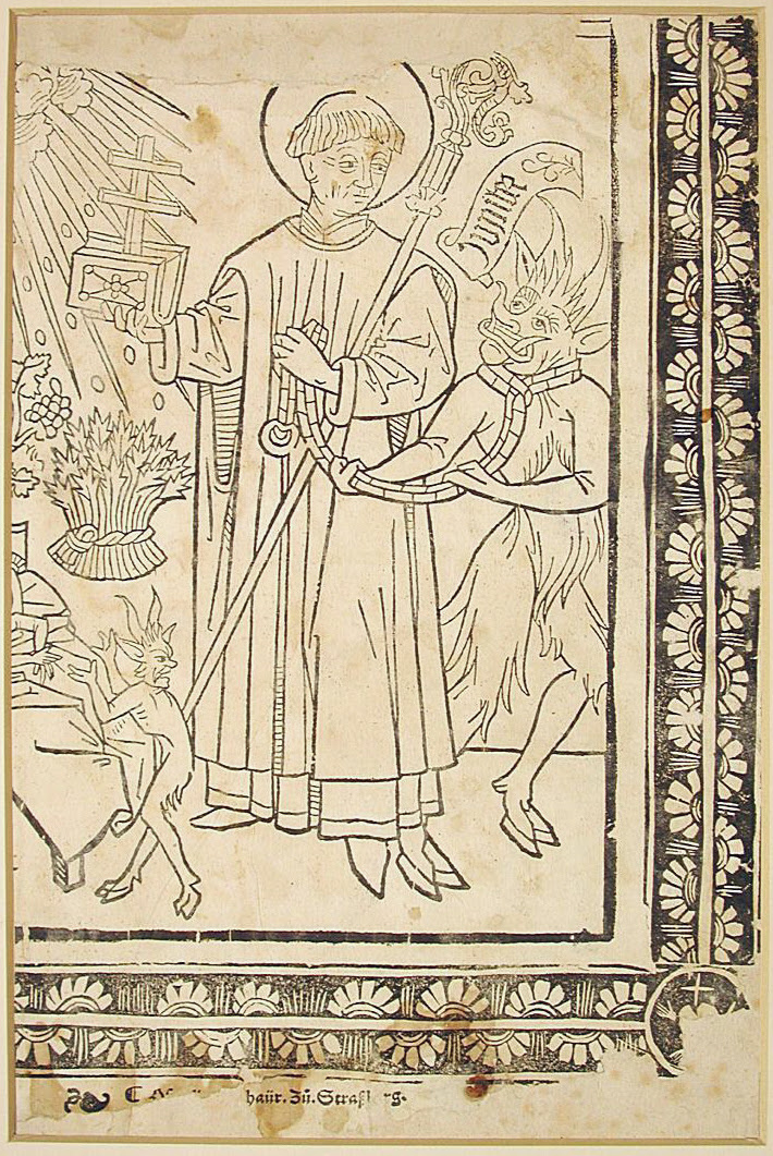 ICONOGRAPHIE CHRÉTIENNE Saint BERNARD de MONTJOUX (ou de MONTJOUX, ou de MENTHON, ou d