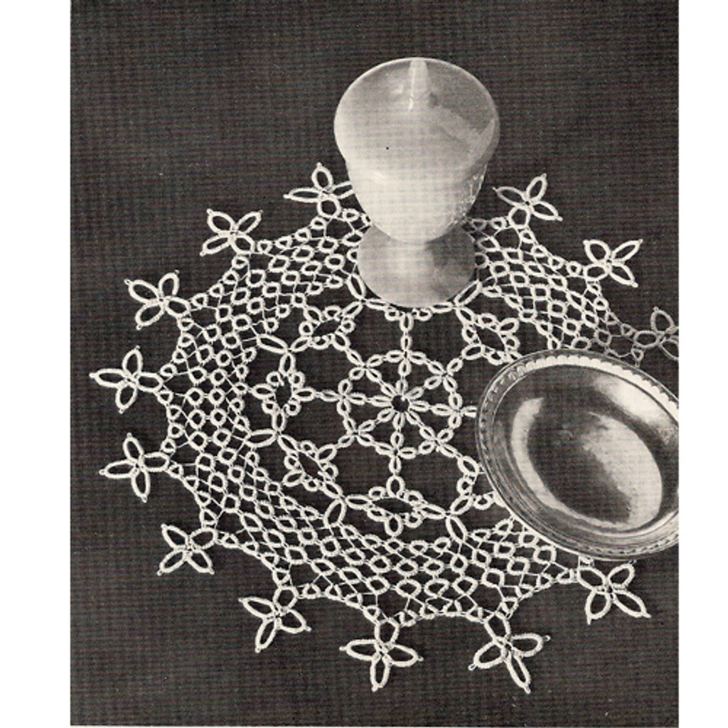 Vintage Tatted Doily Pattern, Queen's Lace