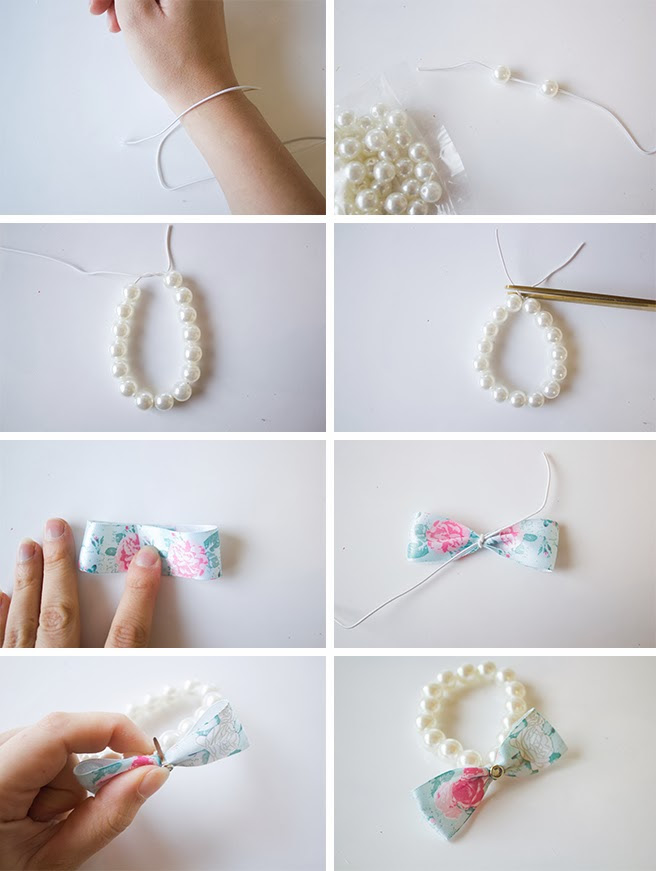 DIY _ Pearl Bow Bracelet tutorial