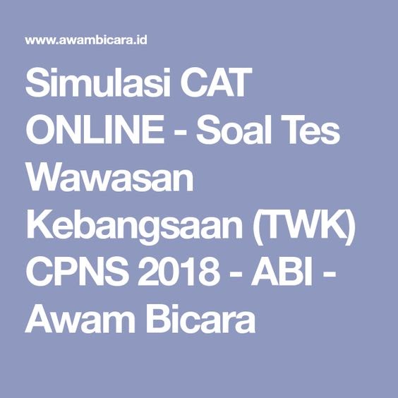 √ 30 soal cpns twk 2018 dan kunci jawaban pdf png