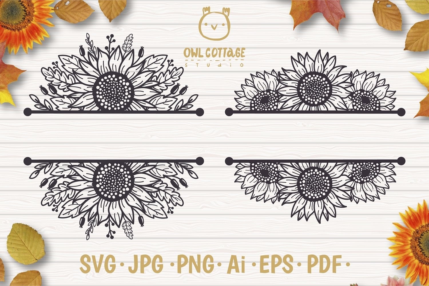 Sunflower Welcome Svg - Free Layered SVG Files