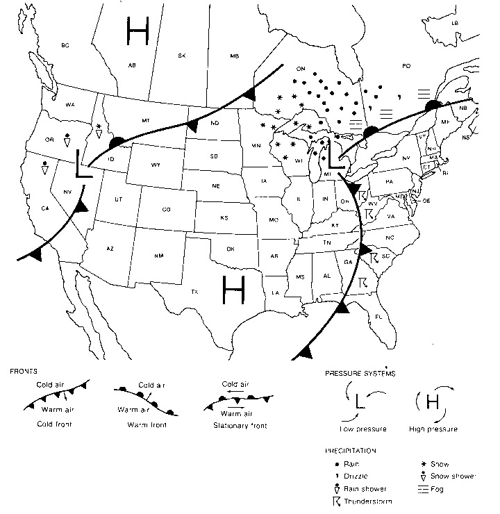 weather worksheet: NEW 441 WEATHER MAP READING WORKSHEET