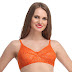 Clovia Women's Pack of 2 Non Padded Wirefree Bra in Jacquard Lace with
Polyamide