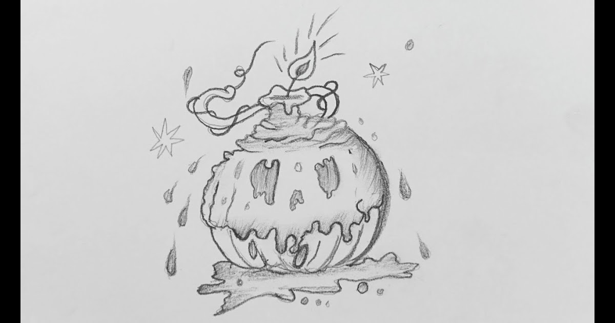 Pencil Cute Halloween Drawings - art-fidgety
