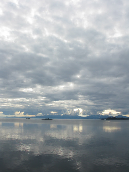 light through clouds in Stephens Passage, Alaska