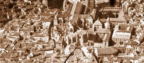 Catedral de Toledo sin su cimborrio tras ser derribado en 1910
