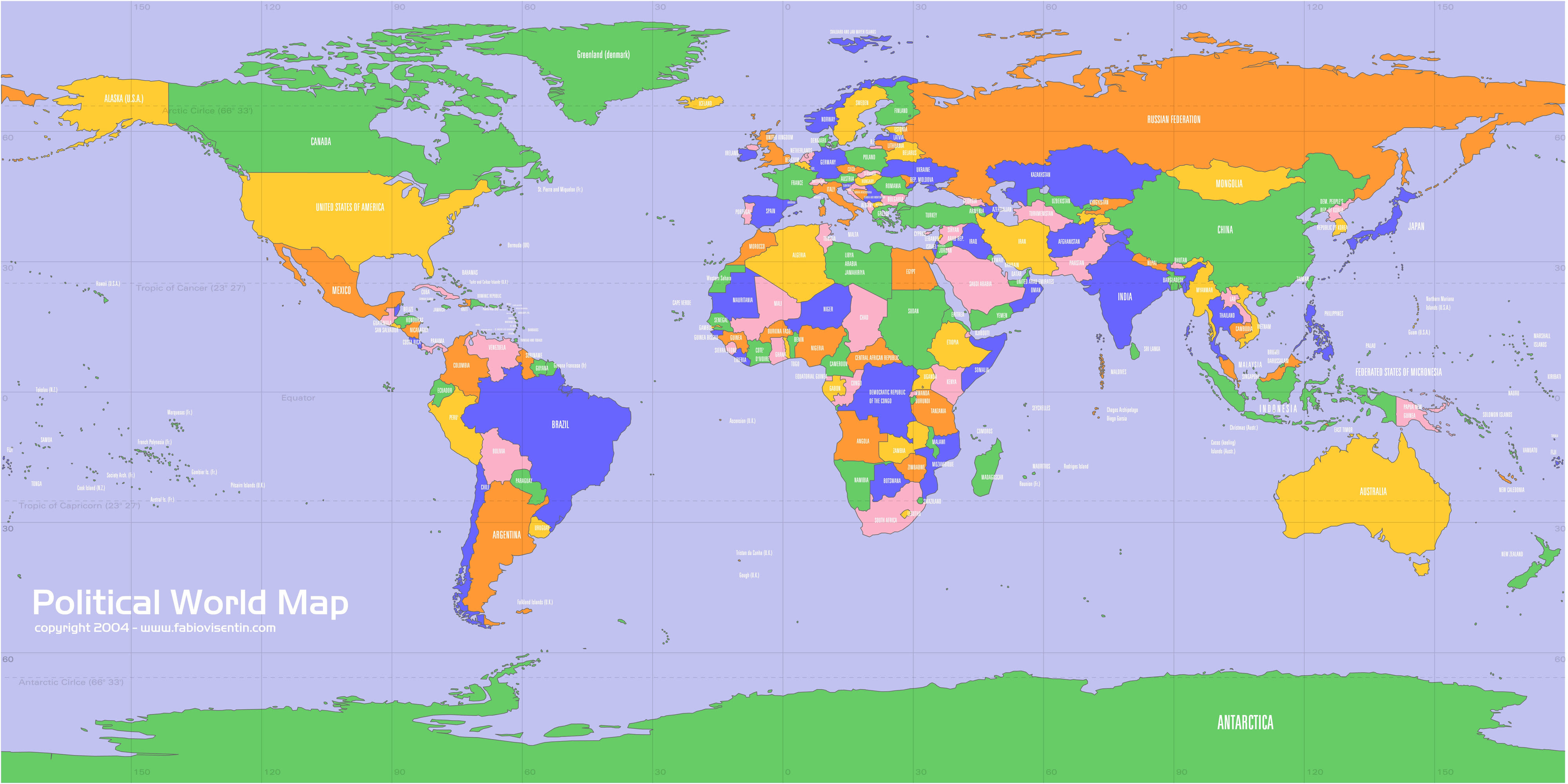 Dünya Haritası ~ World Map , Map Of World, All Countries Map