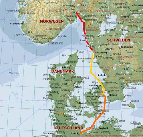 Dänemark Ostsee Karte / Karte von Ostseeküste (Region in Deutschland