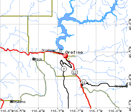 Orofino Idaho Map - GOOGLESAMP