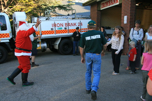 Father Christmas arrives at Iron Bank CFS