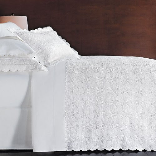 3 Cheap Peacock Alley Scallop Matelasse White Coverlet KING New