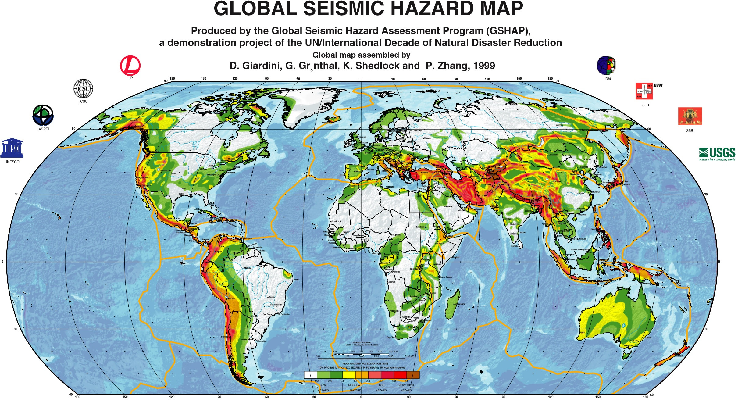 Earthquake Zones World Map The heat map below, based on data compiled