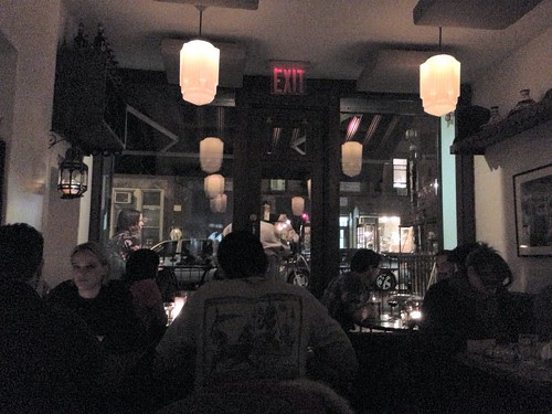 In a restaurant, East Village