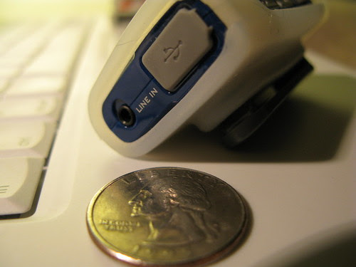 USB and line in, also, a quarter
