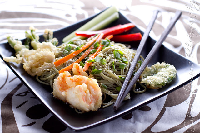 Cold Soba Salad & Tempura