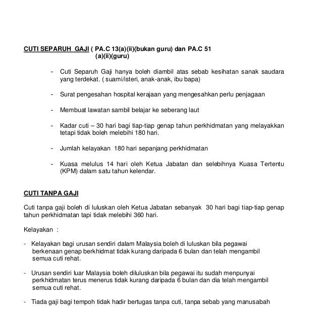 Surat Rasmi Cuti Kecemasan - Surat GG