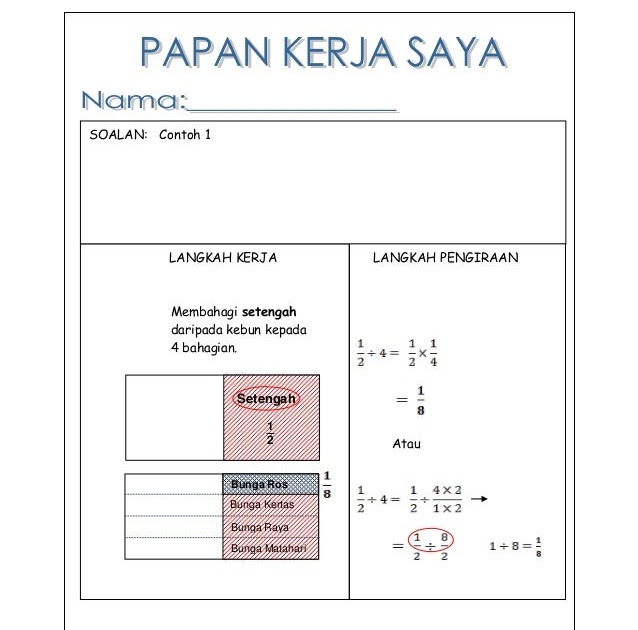 Contoh Soalan Nisbah Tahun 5  Contoh 36