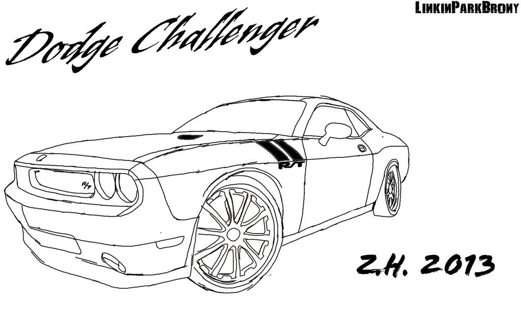 Free Dodge Challenger Coloring Pages  690 best images about coloring