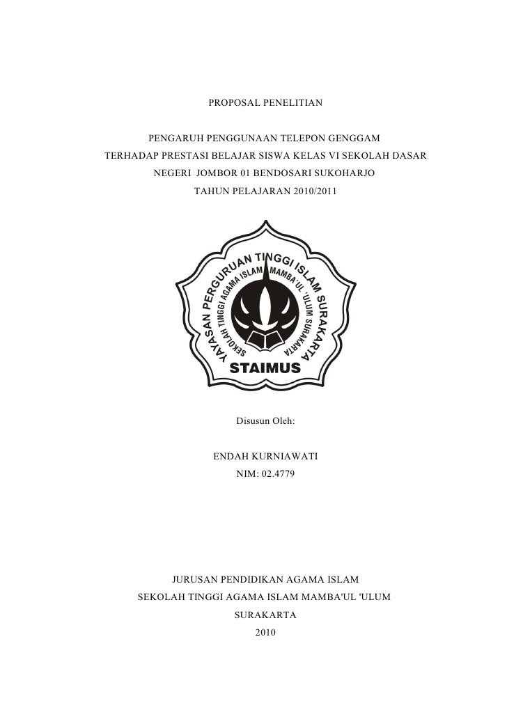 Contoh Cover Proposal Judul Skripsi Toast Nuances