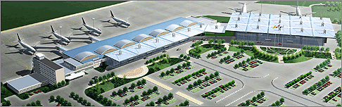 Zoom in of Maputo Airport (Domestic L, International R) Maputo Airport (Domestic L, International R) Zoomed