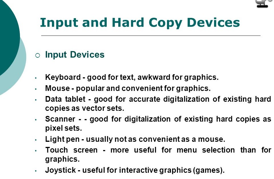 Hard Copy Devices In Computer Graphics Notes Ferisgraphics