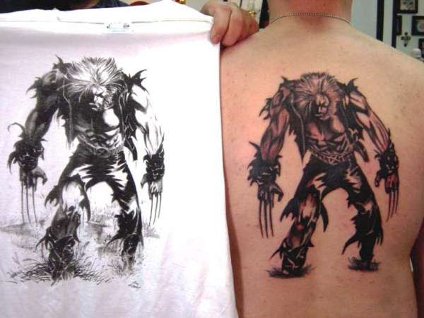 Traditional Wolverine Animal Tattoo