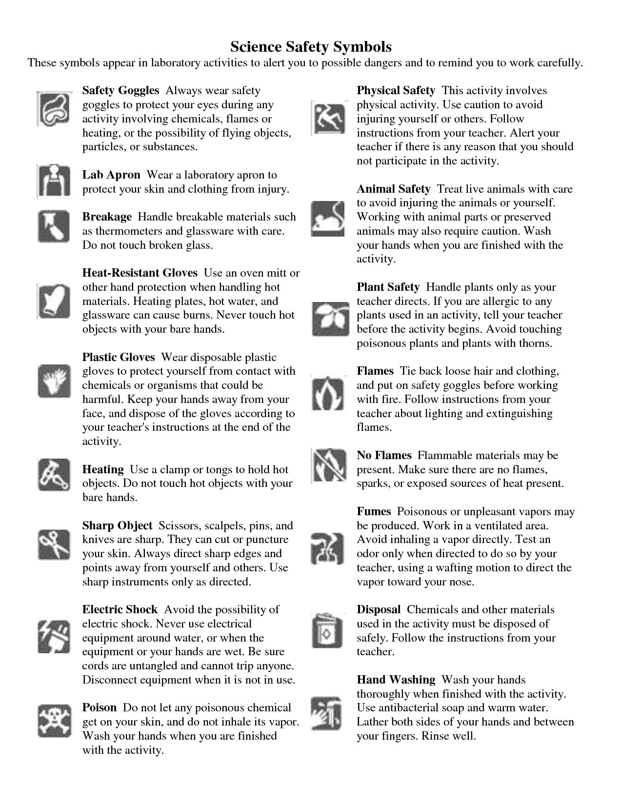 33 Safety Symbols Worksheet Answers - Free Worksheet Spreadsheet