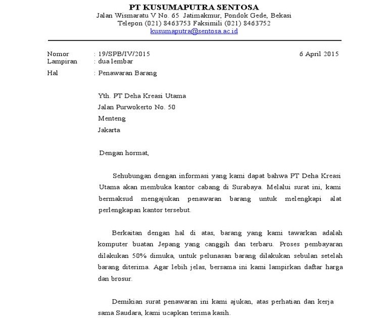 Contoh Surat Kerja Bakti