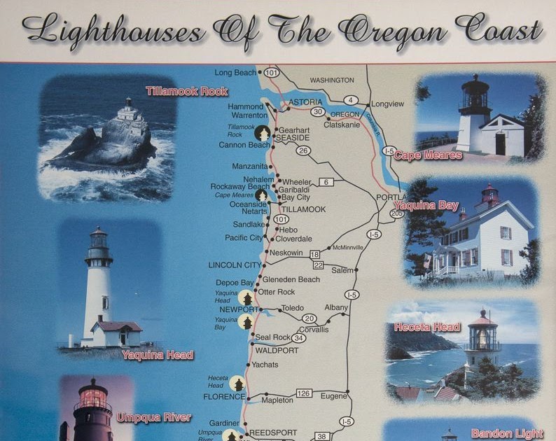 Oregon Coast Lighthouse Map Living Room Design 2020