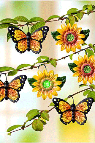 Цветочки и бабочки