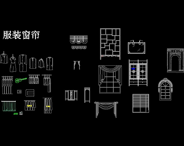 Clothing curtain elevation download Free download AutoCAD Blocks --