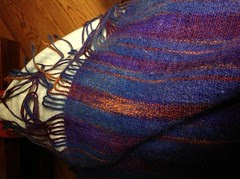 Wool angora shawl