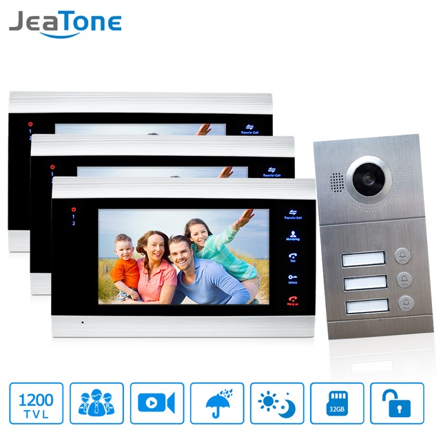 Best Price 3 Apartments 7&quot; Multi Apartment Video Door
