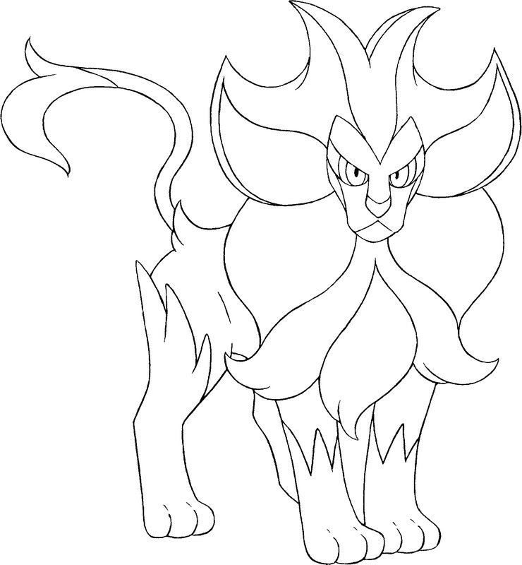 coloring pages pyroar pokemon