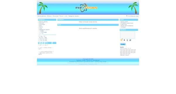 Free php-fusion Ocean Bleu Web2.0 Theme Template