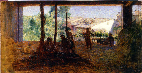 Carità cristiana Giuseppe Pellizza da Volpedo (Volpedo, Alessandria, 1868 – 1907)
Carità cristiana, 1892, olio su tavola, cm 20x38,5