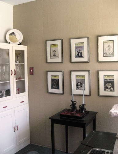 My burlap covered wall