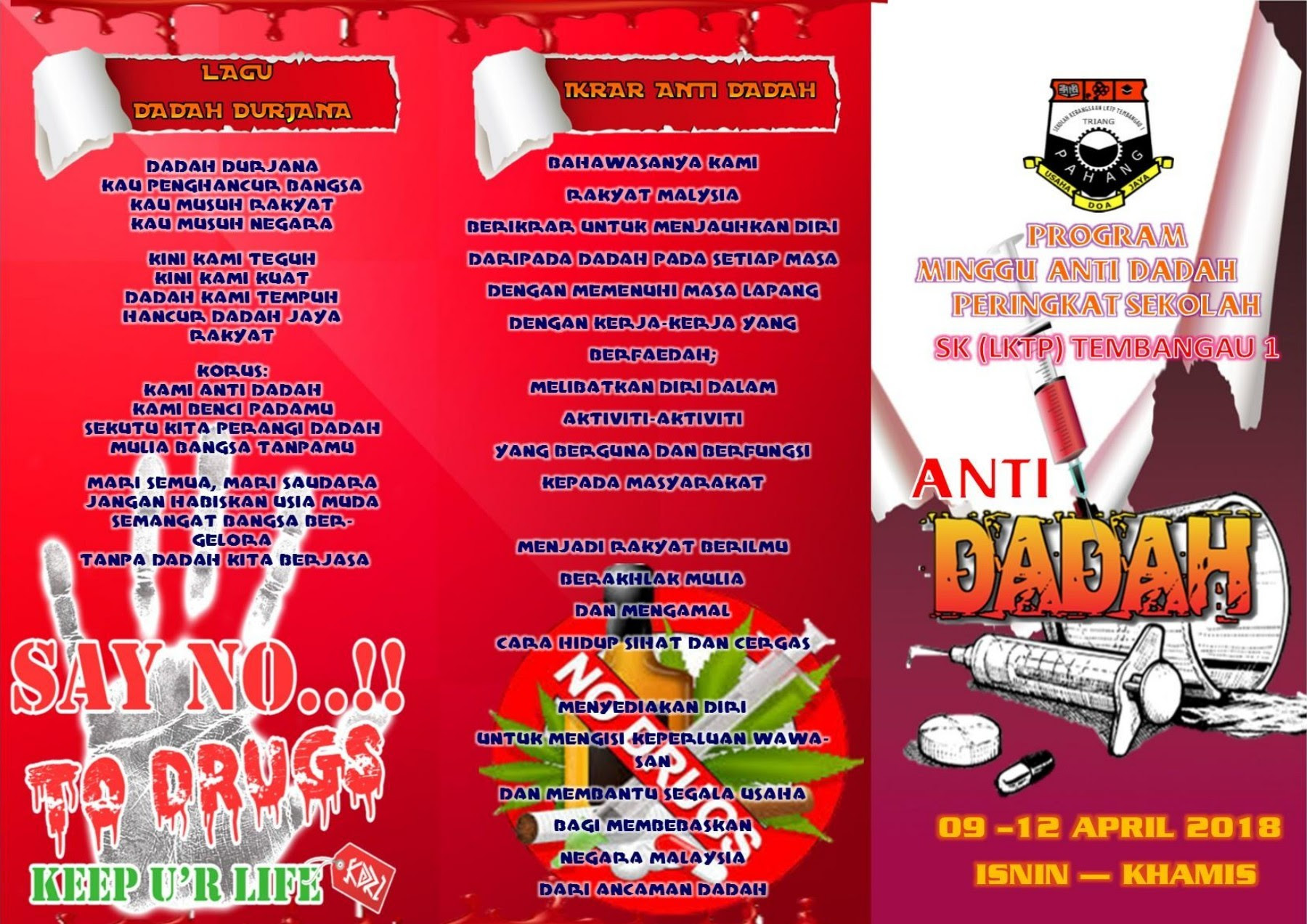 Border Buku Program Minggu Anti Dadah - mowmalay